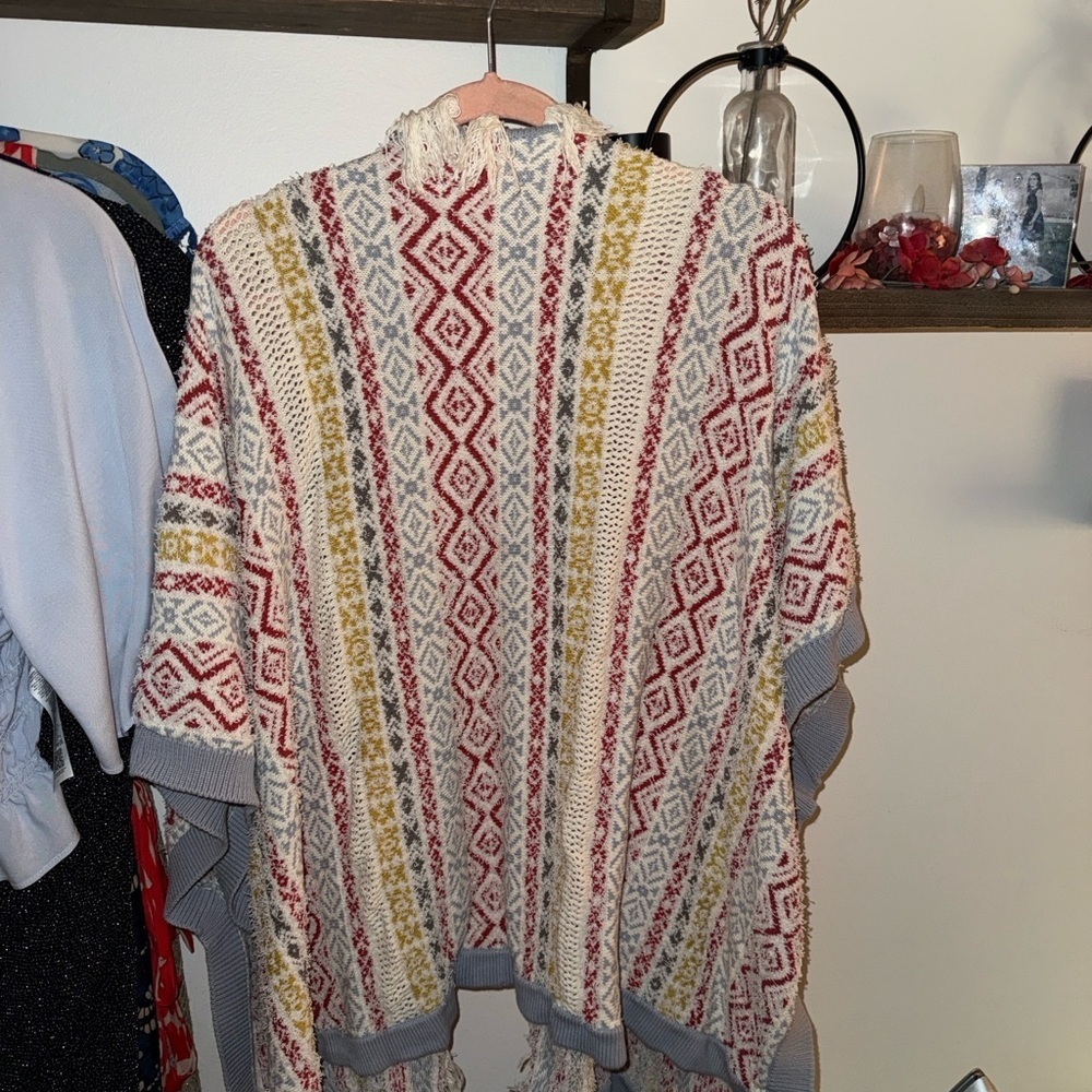 CAbi Multicolor Knit Poncho - Picture 6 of 12
